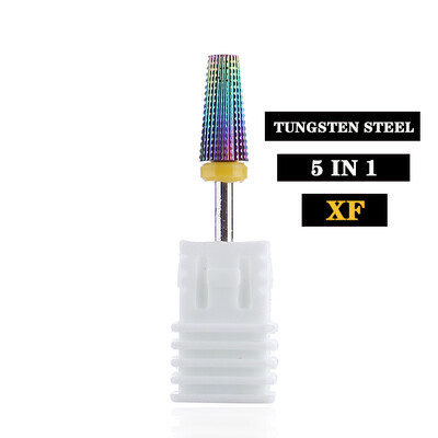 Profesionalne 5 u 1 svrdla za nokte 3/32" glodala Brusilice Vrhovi za akrilne nokte Sredstva za skidanje gel laka Dodaci za uređenje noktiju