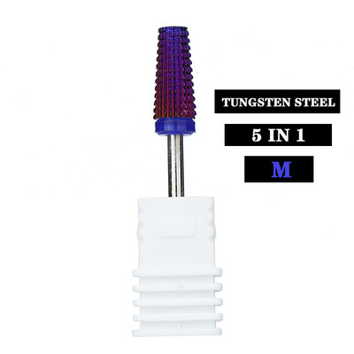 Profesionalne 5 u 1 svrdla za nokte 3/32" glodala Brusilice Vrhovi za akrilne nokte Sredstva za skidanje gel laka Dodaci za uređenje noktiju