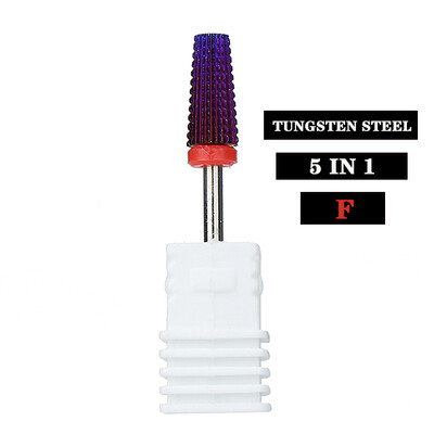 Profesionalne 5 u 1 svrdla za nokte 3/32" glodala Brusilice Vrhovi za akrilne nokte Sredstva za skidanje gel laka Dodaci za uređenje noktiju