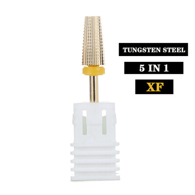 Profesionalne 5 u 1 svrdla za nokte 3/32" glodala Brusilice Vrhovi za akrilne nokte Sredstva za skidanje gel laka Dodaci za uređenje noktiju