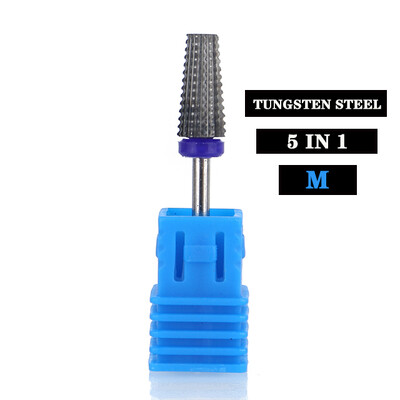 Profesionalne 5 u 1 svrdla za nokte 3/32" glodala Brusilice Vrhovi za akrilne nokte Sredstva za skidanje gel laka Dodaci za uređenje noktiju