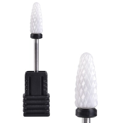 Keraminiai nagų grąžtai akrilo geliui pašalinti guminį silikoninį frezą elektriniam gręžtuvui manikiūrui pedikiūrui