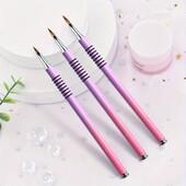 3kom akrilne kristalne četkice za nokte, profesionalna neklizajuća 3D četkica za uljepšavanje noktiju, alat za manikuru za uv gel Builder Dra