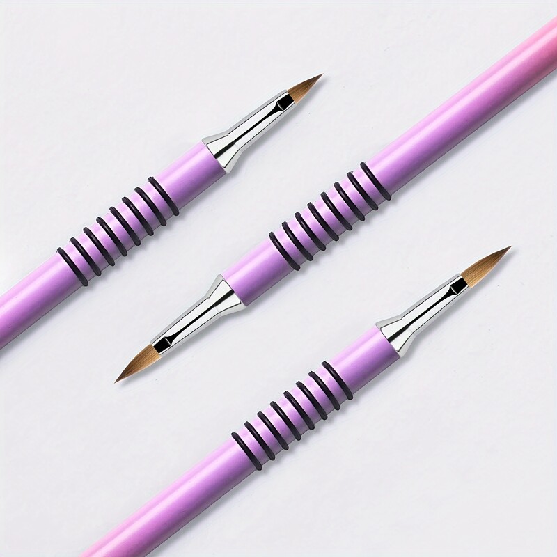 3kom akrilne kristalne četkice za nokte, profesionalna neklizajuća 3D četkica za uljepšavanje noktiju, alat za manikuru za uv gel Builder Dra