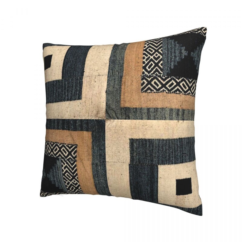 Αντίκες αφρικανική υφασμάτινη μαξιλαροθήκη εμπριμέ υφασμάτινο κάλυμμα μαξιλαριού Διακοσμητικό κάλυμμα μαξιλαροθήκης αρχαίας ριχτάρι Φερμουάρ σπιτιού 18"