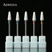 ASWEINA 1PC keramičke burgije za nokte Električno oštro rezanje Rotirajući uređaj za brušenje za manikuru i pedikuru Art alati Turpije za nokte