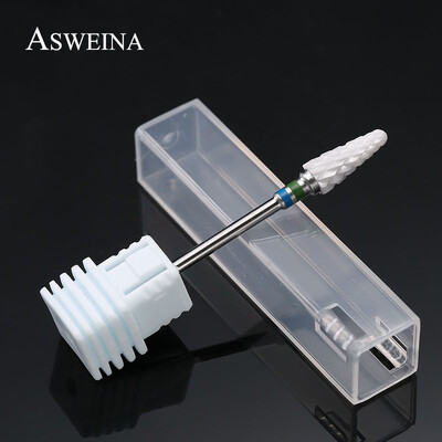 ASWEINA 1PC keramičke burgije za nokte Električno oštro rezanje Rotirajući uređaj za brušenje za manikuru i pedikuru Art alati Turpije za nokte