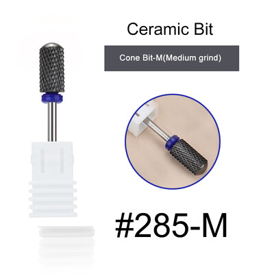 1kom crne keramičke glave za brušenje, svrdlo za nokte, glodalo za uklanjanje akrila za manikuru, električni dodaci za turpije za nokte