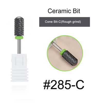 1kom crne keramičke glave za brušenje, svrdlo za nokte, glodalo za uklanjanje akrila za manikuru, električni dodaci za turpije za nokte