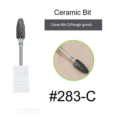 1kom crne keramičke glave za brušenje, svrdlo za nokte, glodalo za uklanjanje akrila za manikuru, električni dodaci za turpije za nokte