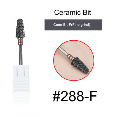1kom crne keramičke glave za brušenje, svrdlo za nokte, glodalo za uklanjanje akrila za manikuru, električni dodaci za turpije za nokte