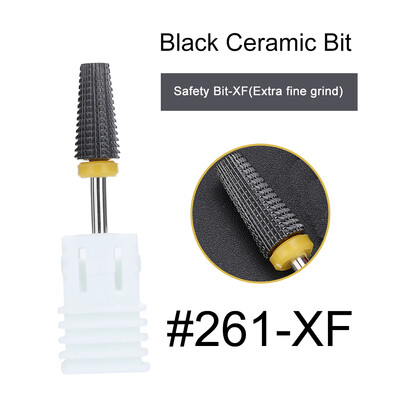 1kom crne keramičke glave za brušenje, svrdlo za nokte, glodalo za uklanjanje akrila za manikuru, električni dodaci za turpije za nokte