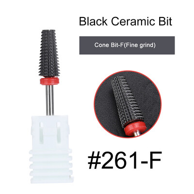 1kom crne keramičke glave za brušenje, svrdlo za nokte, glodalo za uklanjanje akrila za manikuru, električni dodaci za turpije za nokte