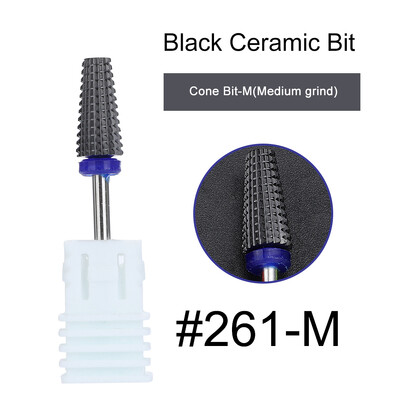 1kom crne keramičke glave za brušenje, svrdlo za nokte, glodalo za uklanjanje akrila za manikuru, električni dodaci za turpije za nokte