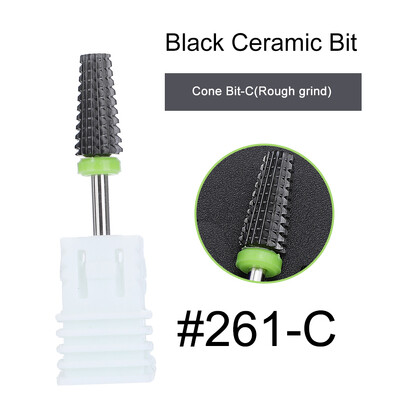 1kom crne keramičke glave za brušenje, svrdlo za nokte, glodalo za uklanjanje akrila za manikuru, električni dodaci za turpije za nokte