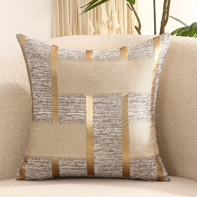 100% poliester 1-dijelna zlatna svilena jastučnica Four Seasons sa svilenim geometrijskim uzorkom Jacquard naslon za struk bez jezgre