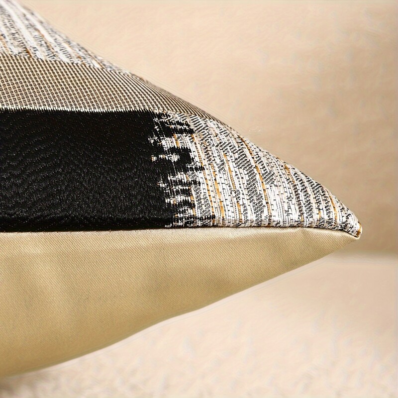 100% poliester 1-dijelna zlatna svilena jastučnica Four Seasons sa svilenim geometrijskim uzorkom Jacquard naslon za struk bez jezgre