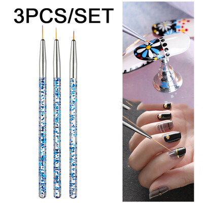 5kom svjetlucave ručke Nail Art Kist 10/13/15/17/19mm Vještina pisanja za akrilne kistove u prahu DIY kist za izradu alata za manikuru*TB