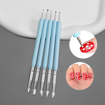 5kom svjetlucave ručke Nail Art Kist 10/13/15/17/19mm Vještina pisanja za akrilne kistove u prahu DIY kist za izradu alata za manikuru*TB