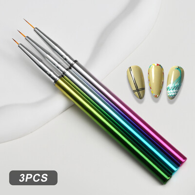 5kom svjetlucave ručke Nail Art Kist 10/13/15/17/19mm Vještina pisanja za akrilne kistove u prahu DIY kist za izradu alata za manikuru*TB