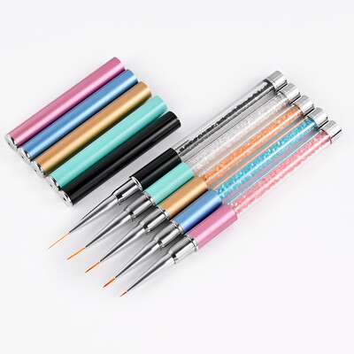 5kom svjetlucave ručke Nail Art Kist 10/13/15/17/19mm Vještina pisanja za akrilne kistove u prahu DIY kist za izradu alata za manikuru*TB