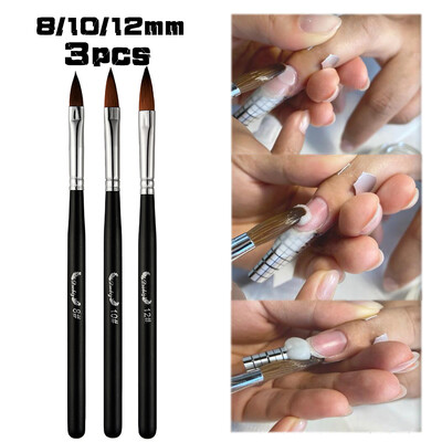 5kom svjetlucave ručke Nail Art Kist 10/13/15/17/19mm Vještina pisanja za akrilne kistove u prahu DIY kist za izradu alata za manikuru*TB