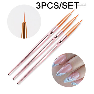 5kom svjetlucave ručke Nail Art Kist 10/13/15/17/19mm Vještina pisanja za akrilne kistove u prahu DIY kist za izradu alata za manikuru*TB