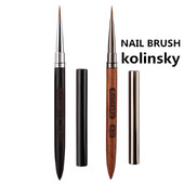 1 kom sandalovine Drška Kolinsky Nail Liner Kist Olovka za slikanje noktiju Kistovi za akrilne UV gelove Crystal Alat za manikuru Četkica za nokte