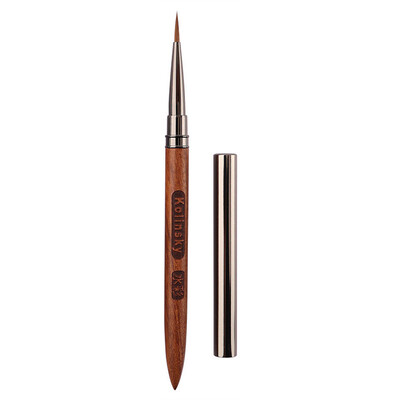 1 kom sandalovine Drška Kolinsky Nail Liner Kist Olovka za slikanje noktiju Kistovi za akrilne UV gelove Crystal Alat za manikuru Četkica za nokte