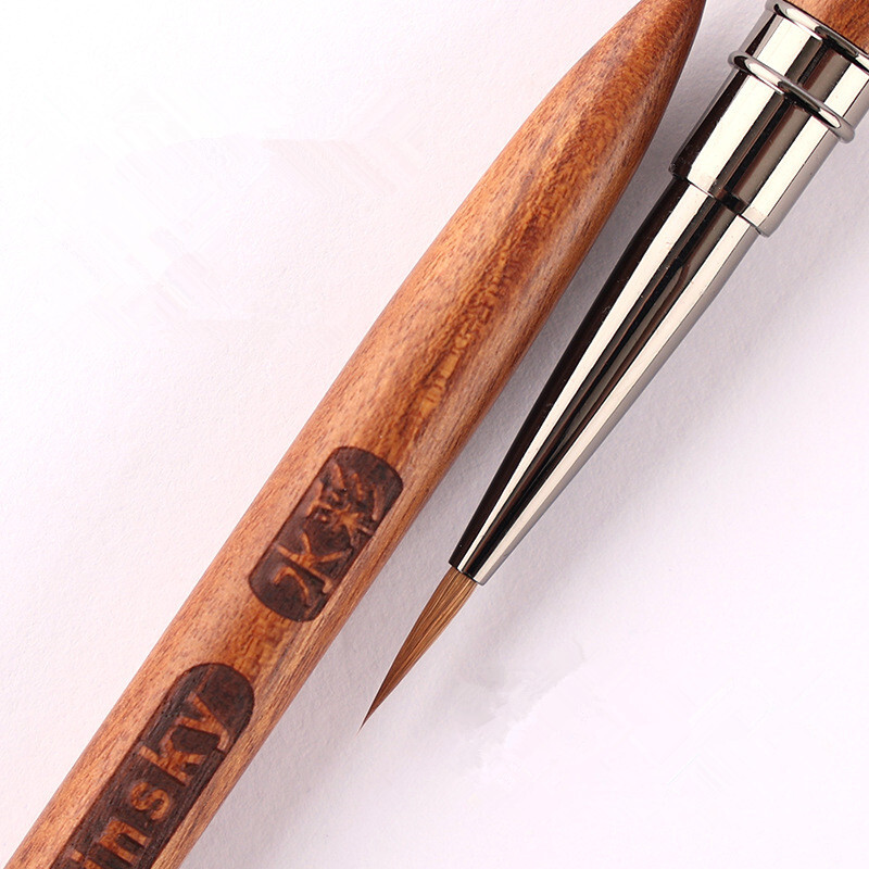 1 kom sandalovine Drška Kolinsky Nail Liner Kist Olovka za slikanje noktiju Kistovi za akrilne UV gelove Crystal Alat za manikuru Četkica za nokte