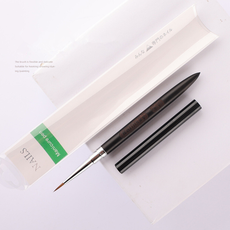 1 kom sandalovine Drška Kolinsky Nail Liner Kist Olovka za slikanje noktiju Kistovi za akrilne UV gelove Crystal Alat za manikuru Četkica za nokte
