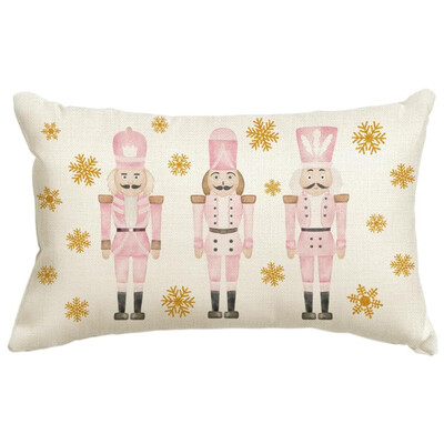 30*50CM Božićne navlake za jastuke Lanene Snjegovići Medenjaci Jastučnice 2025 Božićna jastučnica za kauč fotelja krevet auto