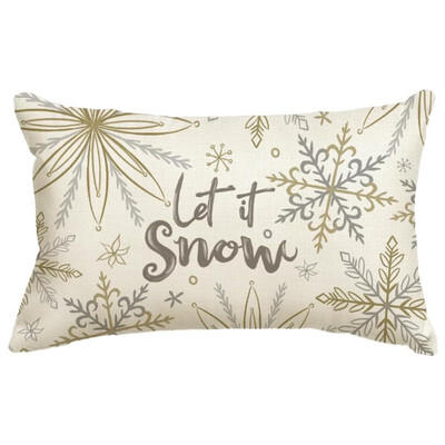 30*50CM Božićne navlake za jastuke Lanene Snjegovići Medenjaci Jastučnice 2025 Božićna jastučnica za kauč fotelja krevet auto