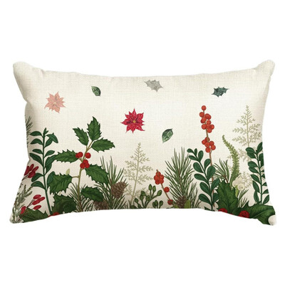 30*50CM Božićne navlake za jastuke Lanene Snjegovići Medenjaci Jastučnice 2025 Božićna jastučnica za kauč fotelja krevet auto