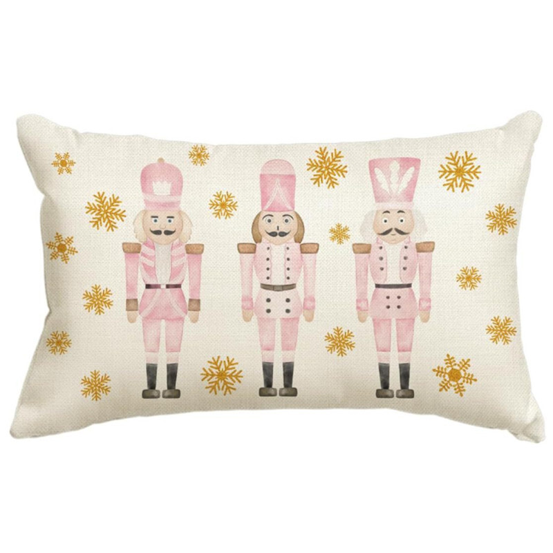 30*50CM Božićne navlake za jastuke Lanene Snjegovići Medenjaci Jastučnice 2025 Božićna jastučnica za kauč fotelja krevet auto