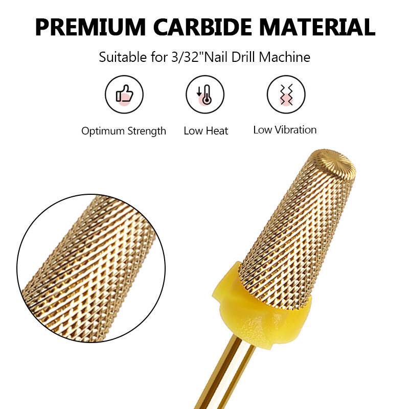 Burghiu pentru unghii din carbură de tungsten 5 în 1 Burghie electrice pentru manichiură pentru mașină de frezat Pile de unghii Pedichiură Nail Art