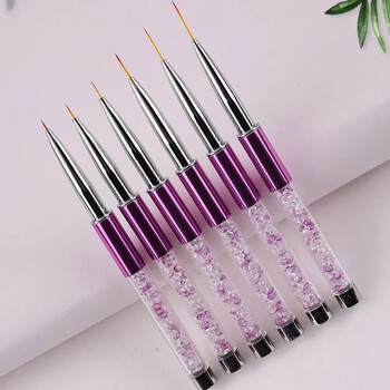 1 τμχ Nail Art Brush Line Painting Pen Gel UV Manicure Tools Nail Art Liner Brushes Gel Βούρτσα νυχιών βερνίκι ζωγραφικής Πινέλο ζωγραφικής Σχέδιο