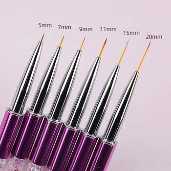 1 τμχ Nail Art Brush Line Painting Pen Gel UV Manicure Tools Nail Art Liner Brushes Gel Βούρτσα νυχιών βερνίκι ζωγραφικής Πινέλο ζωγραφικής Σχέδιο