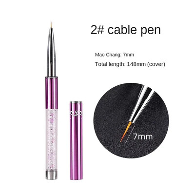 1 KOM Nail Art Kist Line Painting Pen Gel UV manikura Alati Četke Nail Art Liner Kist Gel Nail Kist Kist za lakiranje Crtanje