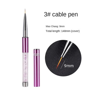 1 KOM Nail Art Kist Line Painting Pen Gel UV manikura Alati Četke Nail Art Liner Kist Gel Nail Kist Kist za lakiranje Crtanje