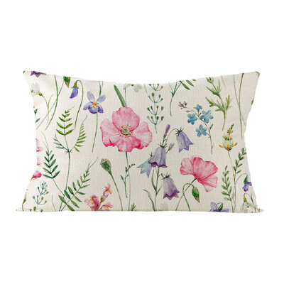 Téglalap ágyéki párnahuzat 30x50cm virágos növény nyomtatott párnahuzat Kanapé szék autós párnahuzatok cojines decorativos para sofá