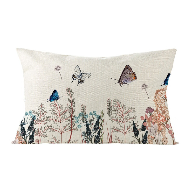 Téglalap ágyéki párnahuzat 30x50cm virágos növény nyomtatott párnahuzat Kanapé szék autós párnahuzatok cojines decorativos para sofá