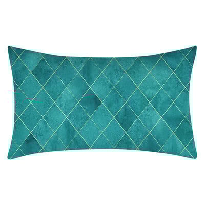 Teal Blue Jastučnica 30X50 Geometry Jastučnica Poliester Sofa Jastuci Ukrasni jastuci Nordic Home Decor Jastučnica