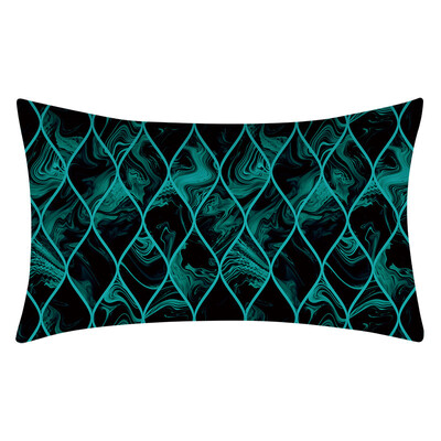 Teal Blue Jastučnica 30X50 Geometry Jastučnica Poliester Sofa Jastuci Ukrasni jastuci Nordic Home Decor Jastučnica