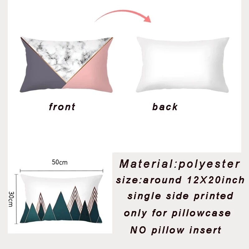 Teal Blue Jastučnica 30X50 Geometry Jastučnica Poliester Sofa Jastuci Ukrasni jastuci Nordic Home Decor Jastučnica