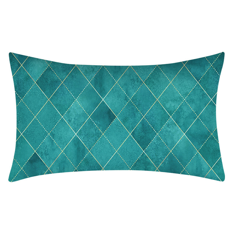Teal Blue Jastučnica 30X50 Geometry Jastučnica Poliester Sofa Jastuci Ukrasni jastuci Nordic Home Decor Jastučnica