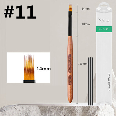 Körömdíszítő ecsetek készlet 12 db Körömbélelő Ecset Körömfestő Toll Akril UV Gél ecsetek Crystal Ombre Manikűr Spatula Poly eszköz