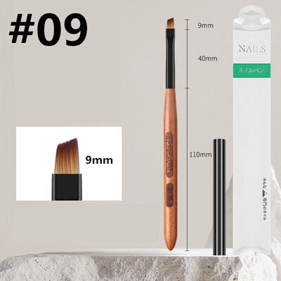 Körömdíszítő ecsetek készlet 12 db Körömbélelő Ecset Körömfestő Toll Akril UV Gél ecsetek Crystal Ombre Manikűr Spatula Poly eszköz