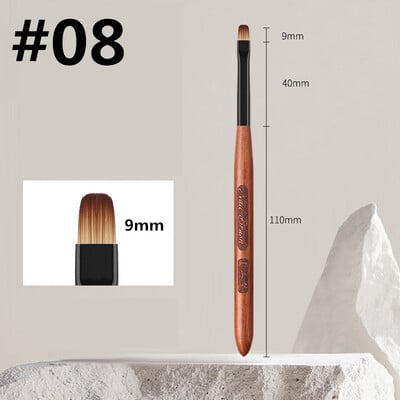 Körömdíszítő ecsetek készlet 12 db Körömbélelő Ecset Körömfestő Toll Akril UV Gél ecsetek Crystal Ombre Manikűr Spatula Poly eszköz