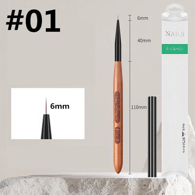 Körömdíszítő ecsetek készlet 12 db Körömbélelő Ecset Körömfestő Toll Akril UV Gél ecsetek Crystal Ombre Manikűr Spatula Poly eszköz